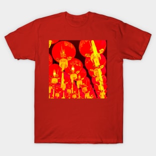 Red lantern roof decoration for Chinese New Year 1SQ T-Shirt